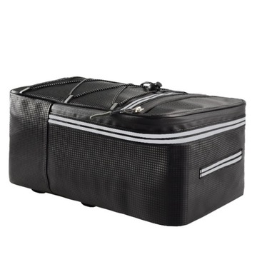 TYLNY BAGAŻNIK ROWEROWY TORBA POD SIEDZENIE TORBA NA BAGAŻ ROWEROWY TORBA ODBLASKOWA 15L