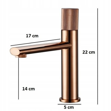 Bateria wannowa stojąca MIEDZIANA -Zestaw PREMIUM