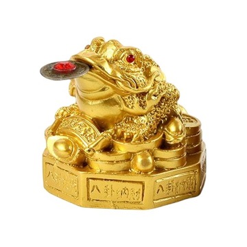 Chińska figurka żaby pieniężnej Feng Shui, żywica trójnożna Lucky Aureate