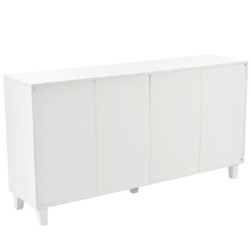 КОМОДЫ, зеркальный шкаф белый, 4 дверцы, 160х40х84см