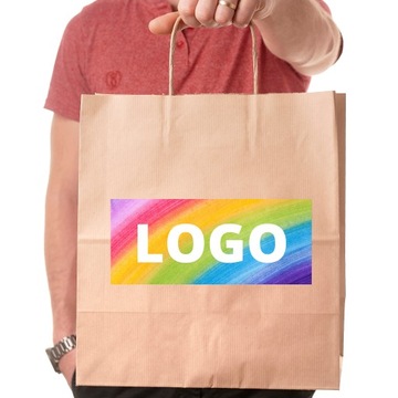 TORBY z WŁASNYM NADRUKIEM KOLOR LOGO EKO a3 100szt