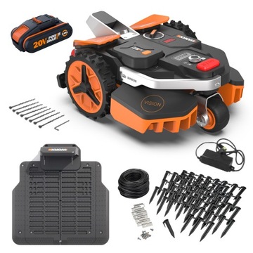 Bezprzewodowy robot koszący WORX Vision 600m2 WR206E cięcie przy krawędzi