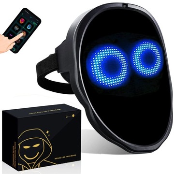 МАСКА СО СВЕТОДИОДНОЙ ПОДСВЕТКОЙ, УПРАВЛЯЕМОЙ С ПОМОЩЬЮ СМАРТФОНА - BLUETOOTH
