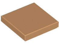 LEGO Płytka gładka 2x2 3068b nugat średni - 4 szt.