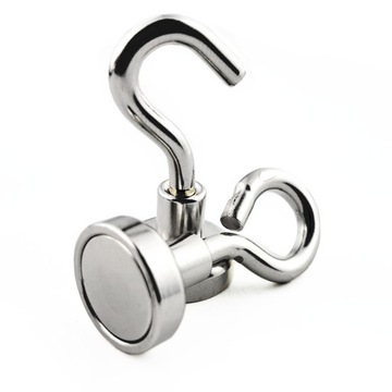 MOCNY MAGNES NEODYMOWY 16 MM Z HACZYKIEM SUFITOWYM
