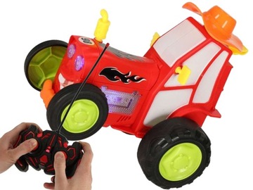 TRAKTOR CIĄGNIK AUTO RC ZDALNIE STEROWANY SKACZĄCY SKACZE ŚWIECĄCY PILOTA