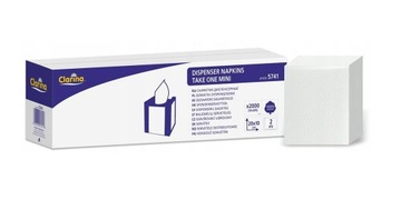 CLARINA ВОЗЬМИ ОДНУ МИНИ-САЛФЕТКУ 10х10 ДЛЯ ДИСПЕНСЕРА (200) RED PLAST