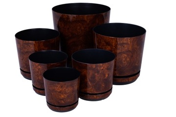 Цветочный горшок из ржавого металла в стиле лофт для стола 16