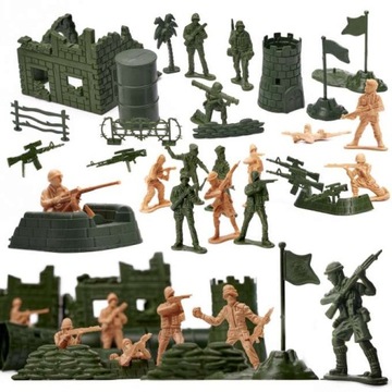ŻOŁNIERZYKI BAZA WOJSKOWA ZESTAW 141EL FIGURKI