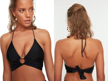 Trendyol czarna wiązana góra od bikini 44