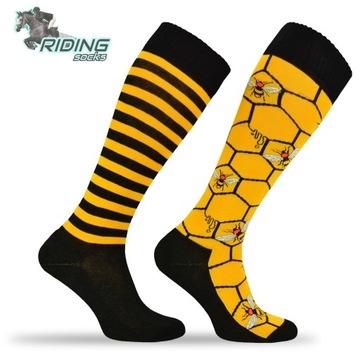 Набор из 2 пар ярких носков для верховой езды.