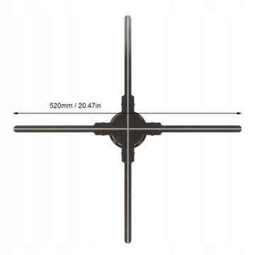 PROJEKTOR Z HOLOGRAMEM WiFi 3D 520X520MM 624LED