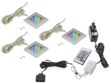 Oświetlenie LED QUATRO 3P rgb - wielokolorowe dla Twojego domu