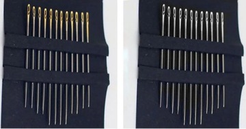 Иглы-самозаправки серебристого/золотого цвета, набор из 12 шт.