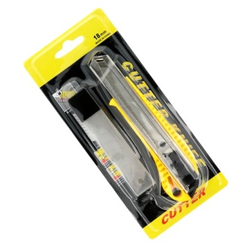 НОЖ ДЛЯ ОБОЕВ НОЖ ДЛЯ ОБОЕВ НОЖ ДЛЯ ОБИВКИ + 3 СМЕННЫХ СЛОМАННЫХ ЛЕЗВИЯ 18 мм