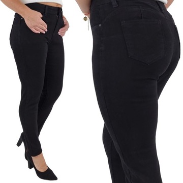 DAMSKIE SPODNIE JEANSOWE DOPASOWANE PUSH-UP Black