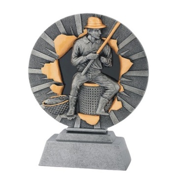 Statuetka odlewana Wędkarstwo 33 cm +GRAWER GRATIS
