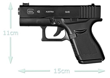 РЕПЛИКА ПИСТОЛЕТА GLOCK 43 6 ММ С ШАРАМИ ASG