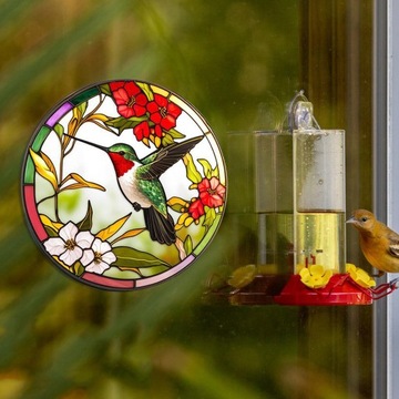 Наклейка на окно, украшение для окна, простая установка, ПВХ, стиль «Колибри А».