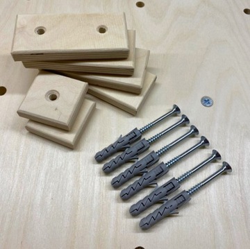 ŚCIANKA WSPINACZKOWA DO POKOJU DOMOWA PANEL 75X75 CM DLA DZIECI WHITEOAK