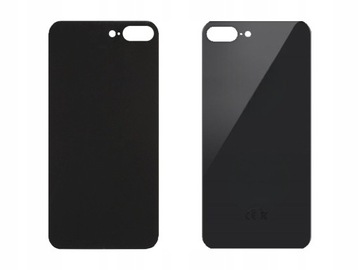 CZARNA KLAPKA TYŁ APPLE IPHONE 8+ PLUS BIG HOLE (CE, KOSZ) - Z 1 ELEMENTU