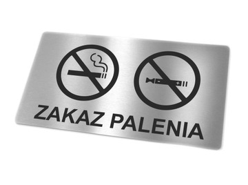 ZAKAZ PALENIA - TABLICZKA - STAL NIERDZEWNA - INOX