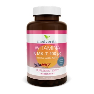 Medverita witamina K2 MK7 NATTO 100mcg 120kapsułek