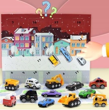 АДВЕНТ-КАЛЕНДАРЬ ДЛЯ ДЕТЕЙ 24 МАШИНКИ МАШИНКИ