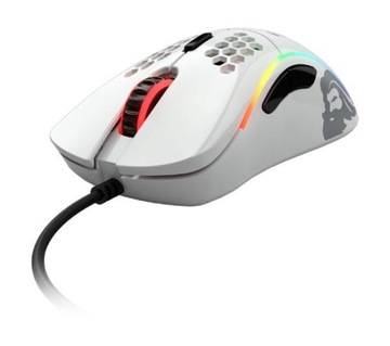Myszka przewodowa gamingowa Glorious Model D Glossy Optyczna 12000dpi Biała