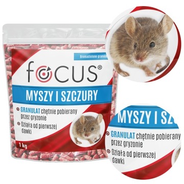 Trutka na szczury i myszy Focus granulat 1kg