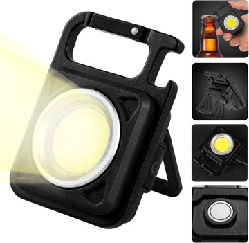 MINI LATARKA LED PRZENOŚNA ROBOCZA Z BRELOKIEM USB WODOODPORNA 1 SZTUKA