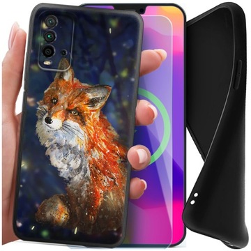Etui do Xiaomi Redmi 9T (Silikonowe miękkie Matowe , Obudowa Slim) + SZKŁO