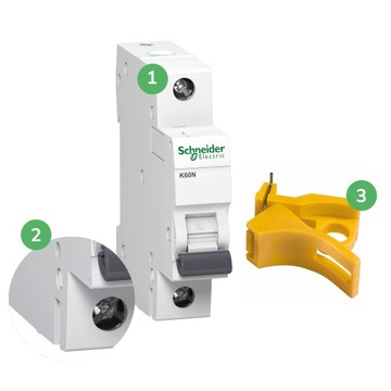 12 автоматических выключателей Schneider Safety B10A 1P