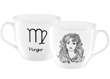 AMBITION DUŻY KUBEK ZNAK ZODIAKU PANNA PORCELANA