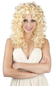 SUPER Peruka Długa Blond loki Anielska CP051 Anioł Gessler