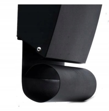 Ящик почтовый, выпуклый, черный матовый, с газетницей