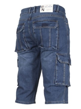 Krótkie spodnie męskie bojówki W:34 90 CM spodenki jeans