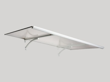 DASZEK NAD DRZWI PŁASKI ALUMINIOWY 120x90 Biały