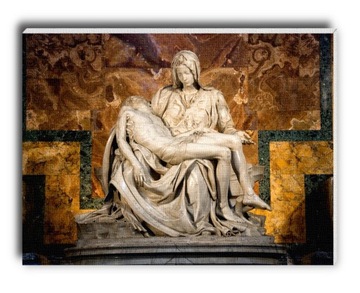 Mały obraz na płótnie Pieta Michał Anioł rzeźba
