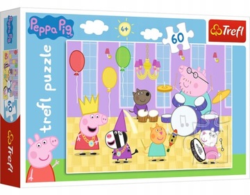 PUZZLE 60 EL ŚWINKA PEPPA NA BALU TREFL 3+