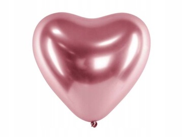 BALONY SERCA CHROMOWANE ROSE GOLD - 30cm - 10szt