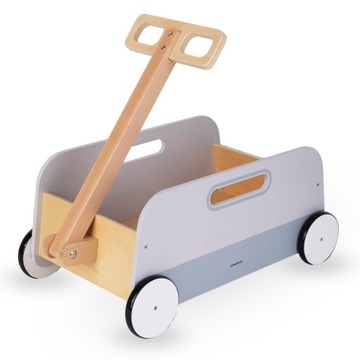 Drewniany wózek na Zabawki Przyczepa do ciągnięcia