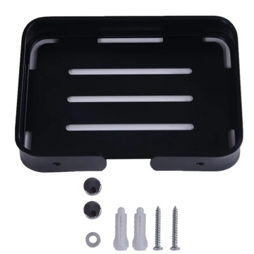 Держатель для хранения мыльницы Черный алюминиевый держатель для мыла в ванной комнате Душевая стена