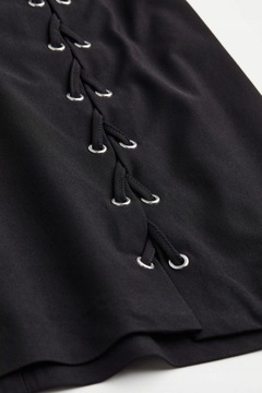 Spódnica ze sznurowaniem z elastycznej dzianiny H&M r.S