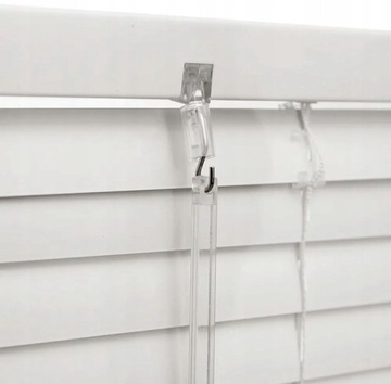Внутренние горизонтальные алюминиевые жалюзи 25 мм на окно/дверь 60х130 см БЕЛЫЕ