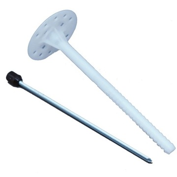 KOŁKI DO STYROPIANU DYBLE 10x240 METAL 100szt