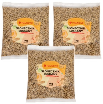 ZESTAW SŁONECZNIK ŁUSKANY 3x1kg DOSKONAŁY JAKOŚĆ PREMIUM