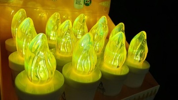 КАРТРИДЖИ ВСТАВКИ ДЛЯ СВЕТОДИОДНЫХ СВЕЧ СВЕЧИ AA R6 БАТАРЕИ 12 шт НАБОР ЖЕЛТЫХ КАРТРИДЖЕЙ