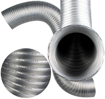 RURA ALUMINIOWA SPIRO ALUFLEX KANAŁ fi 130 mm ROZCIĄGNIĘCIE DO 3,2 m FLEX