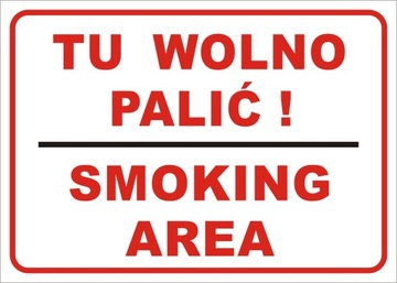 ZAKAZ PALENIA-TU WOLNO PALIĆ różne wzory tabliczek